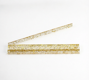 Regla de empuje de mahjong americano de acrílico dorado con purpurina, utilizada para mahjong americano. - Product Image 1