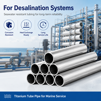 Tube en titane de qualité marine résistant à la corrosion et à l'eau de mer pour plateformes pétrolières offshore et systèmes de dessalement