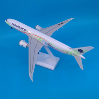 Modèle d'avion Airbus et Boeing de 30 cm avec éclairage LED, en résine moulée sous pression, avec support d'exposition, objet de collection