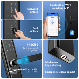 Cerradura Digital Tuya con Soporte para Wifi/Alexa/Módulo Remoto, con 6 Métodos de Desbloqueo para Puertas de Madera, Uso en <span class=keywords><strong>Apartamentos</strong></span> y Oficinas - Product Image 5