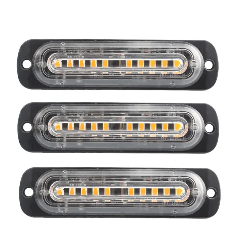 Feu clignotant ultra-mince à 10led, 9-30V, éclairage d'avertissement pour voiture, jaune, bleu, rouge, 24V, 5 couleurs