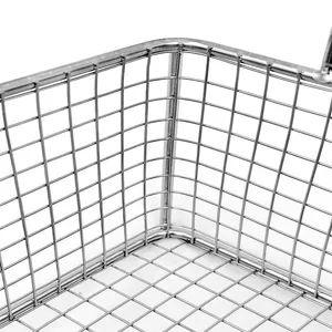 Manufacturer custom Food grade Basket Stainless Rectangle Wire Mesh Storage Basket