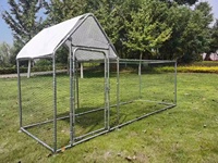 Grand poulailler cage à poules clapier à lapins pour 4-6 poulets enceinte extérieure en métal galvanisé