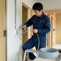 Câble VVF JIS C3342 2,0 mm, fil de cuivre monobrin solide, 600 V, gaine PVC plate, norme japonaise pour câblage résidentiel intérieur