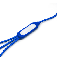 Kabel Data Kepang Warna-warni 3 in 1 untuk Ponsel, Tali Pergelangan Tangan Selempang, Grosir Pabrik, Kabel Pengisi Daya Kustom