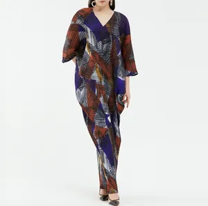 Miyake pleated dress 2024 Spring New Women's Fashion Mushim Islamic Clothing Printed pleated dress Women's haute couture dress