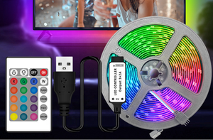 ชุ<span class=keywords><strong>ด</strong></span>ไฟแถบ LED RGB SMD3528สีในฝันยาว5เมตรกันน้ำสร้างบรรยากาศด้วยรีโมทควบคุมแอปอัจฉริยะ24ปุ่ม - Product Image 2