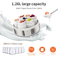 Yaourtière Électrique Mini Automatique avec Contrôle Tactile et Minuteur, Écologique, Facile à Utiliser pour Smoothies et Glaces