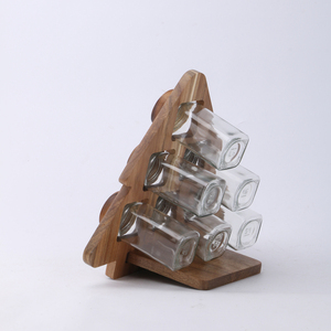 Étagère de rangement multicouche en bambou sur mesure en forme de maison pour bouteilles d'épices de cuisine - Product Image 3