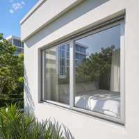 Ventana Corredera de Perfil de Aluminio Moderno al por Mayor, Doble Acristalamiento, Vidrio Templado, Vista Panorámica, Ahorro de Espacio, Diseño para Hogar y Hotel