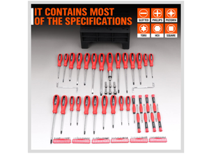 Herramienta de reparación profesional Juego de destornilladores magnéticos de 101 piezas con estante de plástico <span class=keywords><strong>Comprar</strong></span> destornillador magnético con estante de plástico - Product Image 3