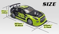 Camion RC électrique haute vitesse à l'échelle 1:14, 2,4 GHz, avec chargeur et câble USB, portée de 50 m, voiture de course tout-terrain pour enfants