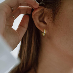 Orecchini a Cerchio Geometrici Classici per Donne, Eleganti Orecchini in Rame per Fidanzamento, Gioielli di Moda Quotidiana - Product Image 6