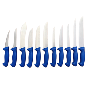 Assortiment de couteaux de boucher pour la découpe de viande en gros, manche ergonomique antidérapant, acier inoxydable, pour l'hôtellerie-restauration - Product Image 1