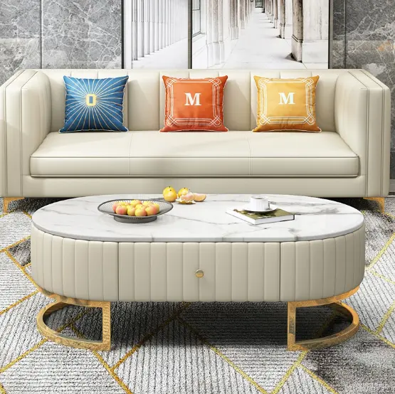 Set Sofa Furnitur Dapat Disesuaikan Bagian Tempat Duduk Dalam Ruang Tamu