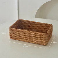 Panier de rangement en rotin tressé à la main, panier décoratif pour salle de bain, comptoir de cuisine, table, décoration intérieure