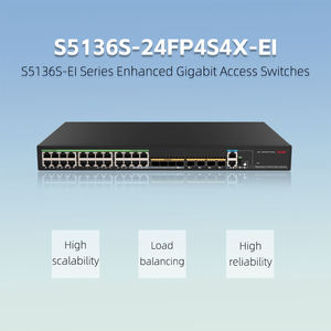 Commutateur Gigabit PoE+ géré H3C S5136S-24FP4S4X-EI à 24 ports 10/100/1000M avec 4 ports combo SFP 100/1000M et 4 ports uplink SFP+ 1G/10G - Product Image 1