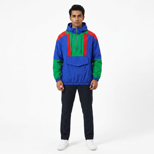 Finer Threads Best Premium Quality <b>Men</b> Windbreaker <b>Jacket</b> New Arrival Color Block Snow <b>Jacket</b> Hooded Vintage 100% Cotton - Product Image 1