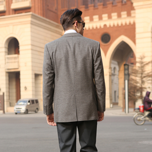 <span class=keywords><strong>Costume</strong></span> classique en laine pour <span class=keywords><strong>homme</strong></span>, <span class=keywords><strong>costume</strong></span> classique <span class=keywords><strong>sur</strong></span> <span class=keywords><strong>mesure</strong></span> en cachemire motif pied-de-poule, vente en gros, usine chinoise - Product Image 6
