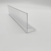 Portaprecios de PVC Transparente con Clip para Etiquetas de Datos, para Estantes de Supermercados y Tiendas Minoristas