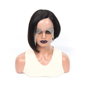 Bob Lace Front Pelucas Peruano Pixie Cut Short Hd Lace Cabello brasileño 100% Cabello humano virgen Marrón claro Encaje suizo Tamaño promedio - Product Image 4