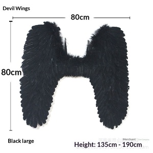 <span class=keywords><strong>Ali</strong></span> d'<span class=keywords><strong>Angelo</strong></span> in Piume Fatte a Mano 80cm per Pasqua, Halloween, Matrimoni - Accessori per Bambini e Adulti, Ideali per Foto di Viaggio e Travestimenti - Product Image 3