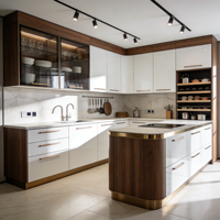 Armoires de cuisine RTA Shaker avec tiroirs à fermeture amortie et emplacements pour four encastré