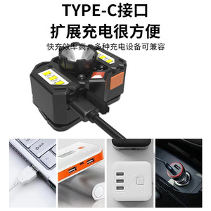 Linterna Frontal LED Recargable con Sensor de Gestos, Luz Potente para Pesca, Correr y Actividades al Aire Libre - Product Image 4