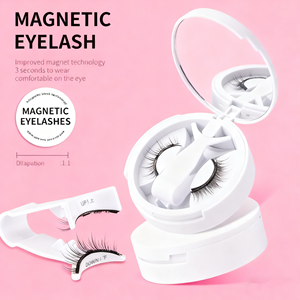 Nuevas Pestañas Magnéticas Reutilizables Libres de Crueldad Animal, Curvatura CC, con Clip, OEM, Naturales, Largas, con Pinzas Magnéticas - Product Image 3