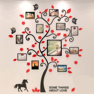 Acrylic 3D Family Photo <b>Frame</b> Tree Wall Stickers Removable DIY Art Wall <b>Poster</b> Decals <b>Poster</b> for Living Room Bedroom Home Decor - Product Image 2