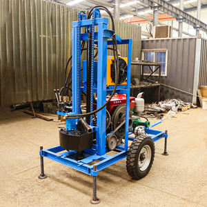 시추공 드릴용 견인 휠 유형 디젤 200m 깊은 유압 Dth 물 우물 드릴링 장비 - Product Image 4