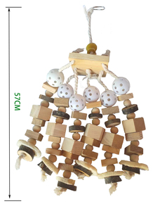 Gros blocs en bois naturel jouet à mâcher pour aras perroquets matériau en sisal pour cages à oiseaux - Product Image 2