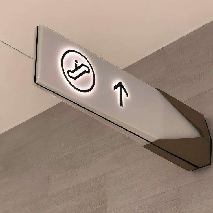 Hanging Aluminum Guiding LightBox Directional Way Finding Signage ...