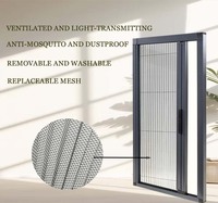 Moustiquaire plissée imperméable, moustiquaire de porte plissée, moustiquaire rétractable pour porte coulissante