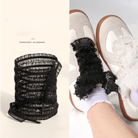 Lacets plats et élastiques élégants en dentelle pour chaussures décontractées, chaussures en toile, chaussures blanches