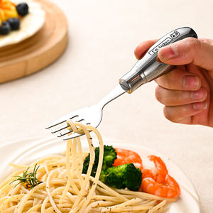 Ensemble de couverts pour enfants en acier inoxydable 304, cuillères et fourchettes, motif animal de style dessin animé, passe au lave-vaisselle, vaisselle moderne portable - Product Image 4