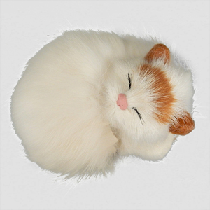 Jouet en fourrure synthétique personnalisé, modèle de chat en peluche miaou miaou, figurine d'action de chat, animal de simulation, chaton - Product Image 1