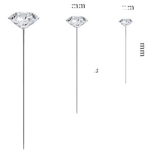 Lot de 100 épingles en métal de luxe faites à la main en acier inoxydable avec cristaux transparents, vente en gros pour fleuristes <span class=keywords><strong>Hui</strong></span> <span class=keywords><strong>Huang</strong></span> - Product Image 4