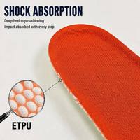 Semelles intérieures confortables en PU pour popcorn, ultra-flexibles, à haute résilience, amortissantes, anti-choc, unisexes, pour le sport (course, basketball, football)