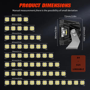 La más nueva aventura 12V 24V Overland 14 22 pulgadas parachoques delantero techo Modular enlazable coche barra de luz Kit Tirador Lateral con DRL para UTV - Product Image 6