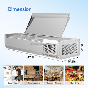 ตู้แช่พิซซ่าบนเคาน์เตอร์ร้านอาหารตู้เย็นตู้แช่พิซซ่า - Product Image 5