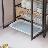 Étagère de rangement multifonctionnelle pour la cuisine, support anti-poussière pour bols et assiettes