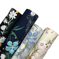Tissu Popeline 100% Coton Imprimé Floral, Tissage Uni pour Robes, Sacs, Literie, Textiles de Maison, Jouets, Garçons, Filles, Haute Qualité