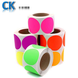 Coditeck Nieuwe Private Kleur Thermische Ronde Dot 1000 Stuks Papier Zelfklevende Barcode Printer Label Sticker Roller 50Mm/2Inch - Product Image 2