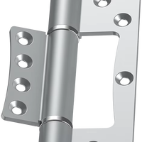 Charnière à fermeture amortie en aluminium spatial, sans rainurage, 5 pouces, type sous-mère, pour porte en alliage d'aluminium ou en bois