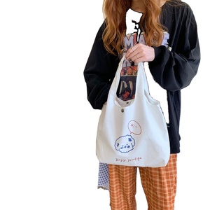 DLBZ Wholesale Minimalist Durable Eco-friendly Customized Cartoon <b>Canvas</b> Shopping <b>Bag</b> with Rope Handle Reusable & Recyclable - Product Image 1