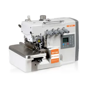 Máquina de costura overlock automática industrial, 4 roscas de alta velocidade