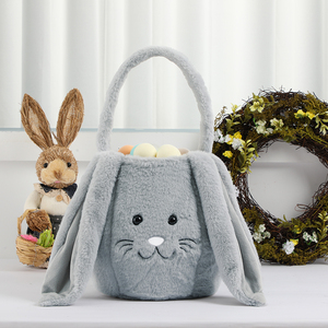 Wholesale Custom Party Decor <strong>Gift</strong> Egg Buckets Sublimation Plush Bunny Bags Super Soft <strong>Easter</strong> <strong>Baskets</strong> - Product Image 3