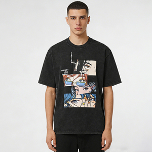 <span class=keywords><strong>T</strong></span>-<span class=keywords><strong>shirt</strong></span> oversize délavé 2026 pour homme - <span class=keywords><strong>T</strong></span>-<span class=keywords><strong>shirt</strong></span> en coton de haute qualité avec motif anime <span class=keywords><strong>japonais</strong></span>, style hip-hop <span class=keywords><strong>streetwear</strong></span>, coupe ample - Product Image 2