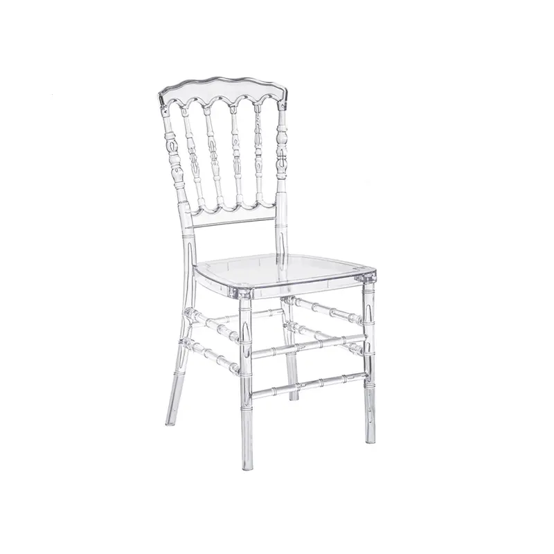 Tabela de cristal do banquete chiavari para cadeira de casamento, comprar eventos de aluguer, cadeiras acrílicas